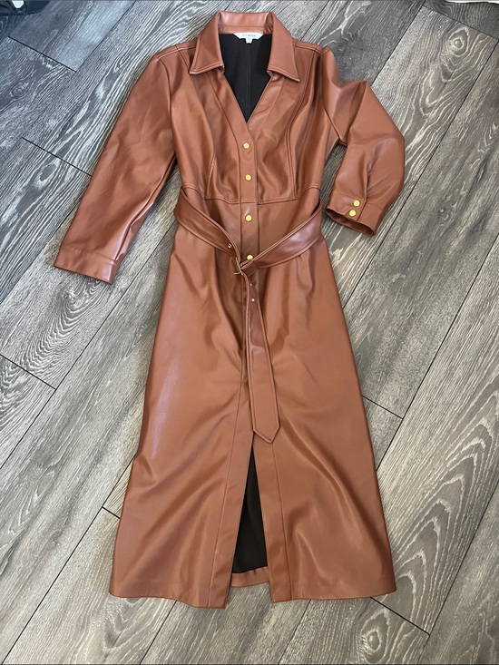 Steve Madden Jackets & Blazers - Steve Madden Brown Faux Leather Collar Jacket